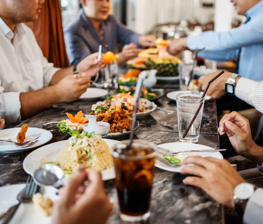 Residents dining out near Riverbirch in Ames, Iowa
