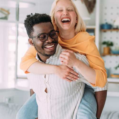 Couple having fun at Emerald Place in Lancaster, Ohio