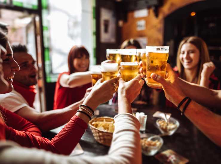 Residents drinking beer near Stonebridge in Arlington Heights, Illinois