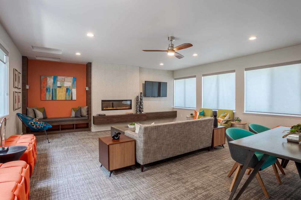 Community lounge area at The Park at Cooper Point Apartments in Olympia, Washington
