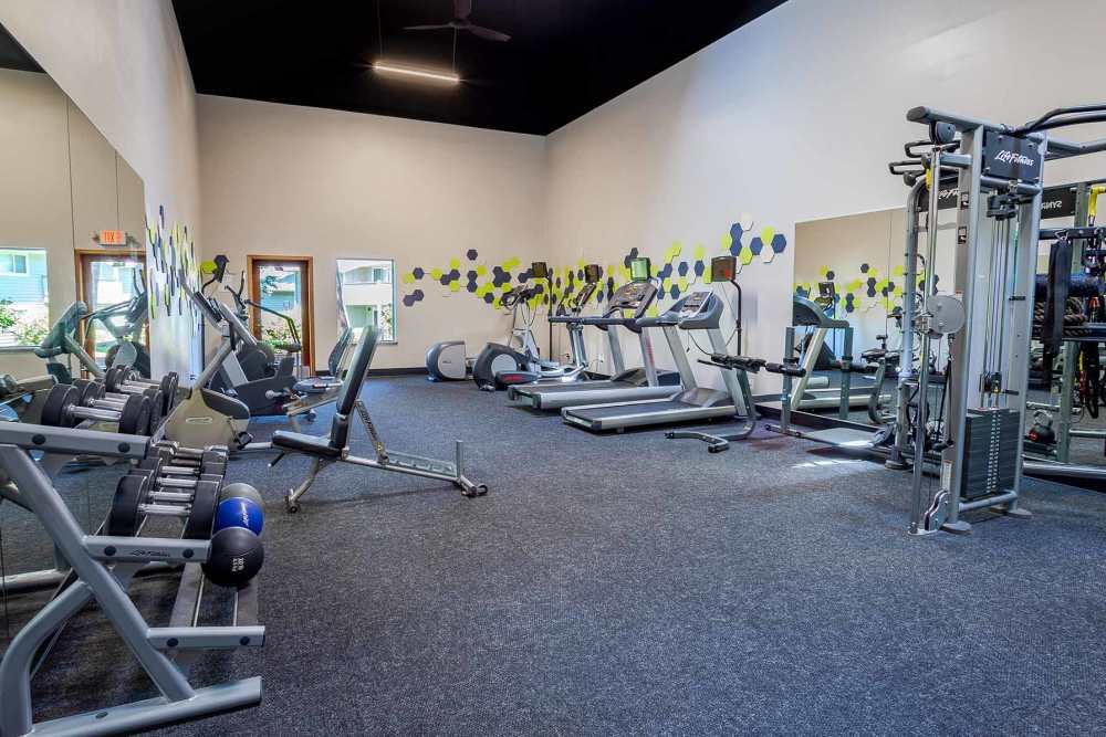 Gym at The Park at Cooper Point Apartments in Olympia, Washington