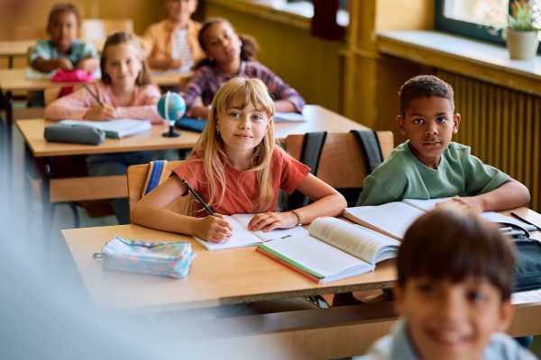 Children learning in a classroom at a nearby school near Eagle Ridge Circle in Rochester, New York