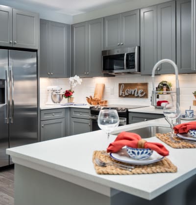 Modern Kitchen at Cool Springs senior living apartments in Franklin, Tennessee