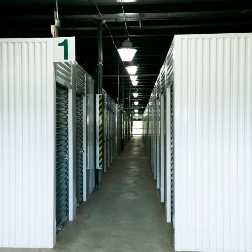 Indoor storage at Red Dot Storage in Hammond, Louisiana
