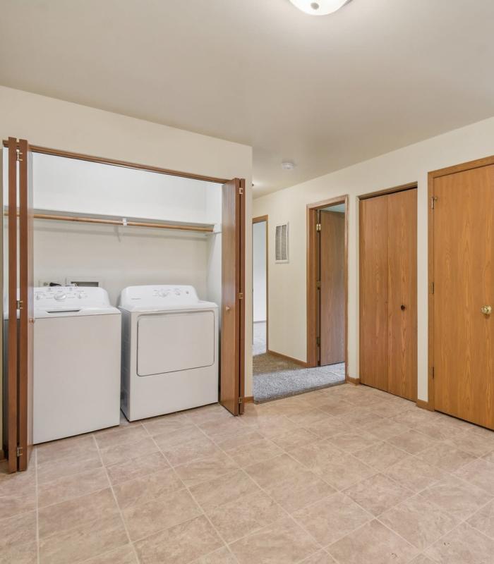 Laundry facility at Maple Leaf Apartments in Merrillville, Indiana