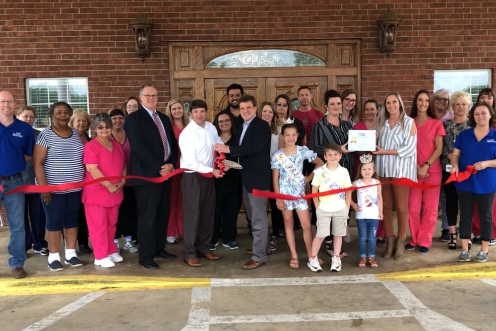 A ribbon cutting ceremony at Providence Assisted Living in Clarksville, Arkansas. 