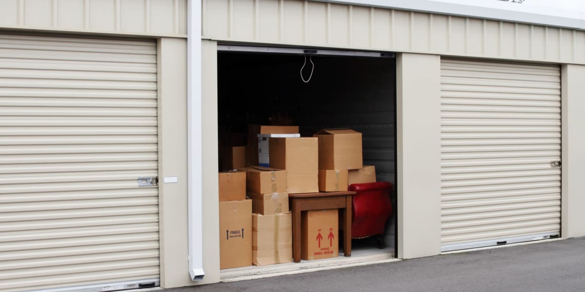 Drive-up storage units at Another Closet Storage in Bandera, Texas