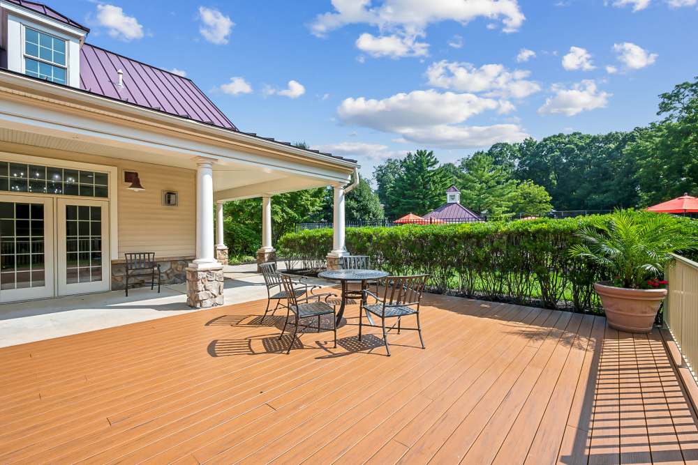 Private Patio at Eagle Rock Apartments at Malvern in Malvern, Pennsylvania