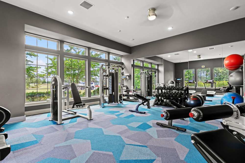 Community gym at Watersound Origins Crossings in Inlet Beach, Florida