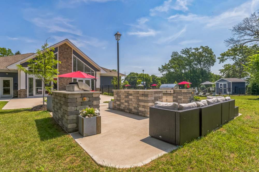 front façade at Ramblewood Village Apartments in Mount Laurel, New Jersey