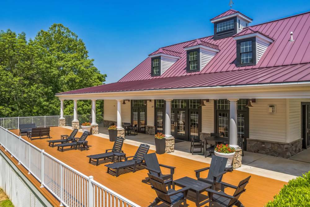 Private Patio at Eagle Rock Apartments at Malvern in Malvern, Pennsylvania