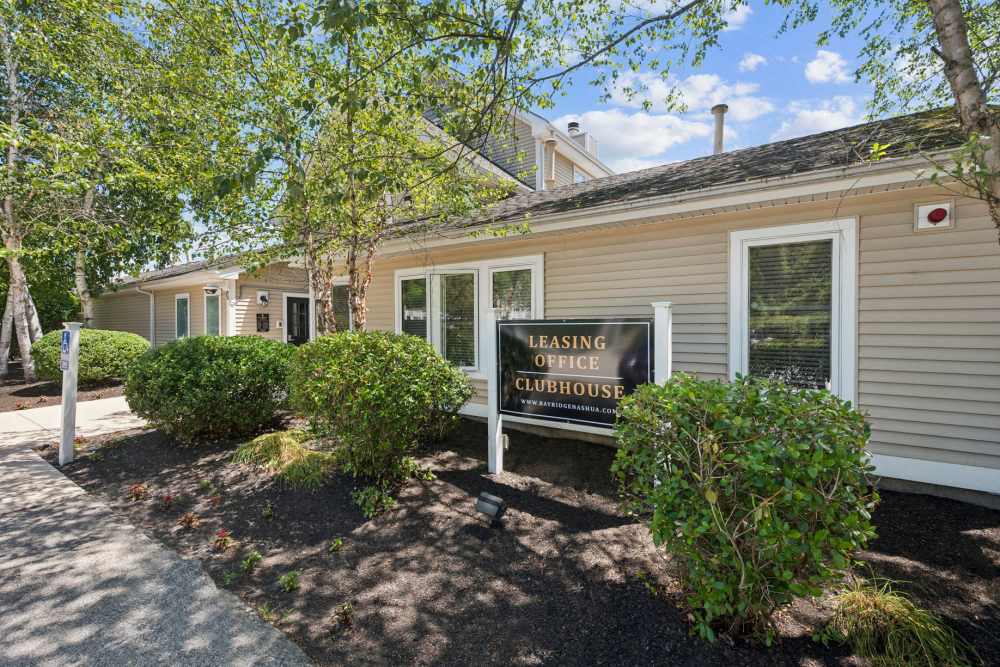 Leasing office at Bay Ridge at Nashua Apartments in Nashua, New Hampshire