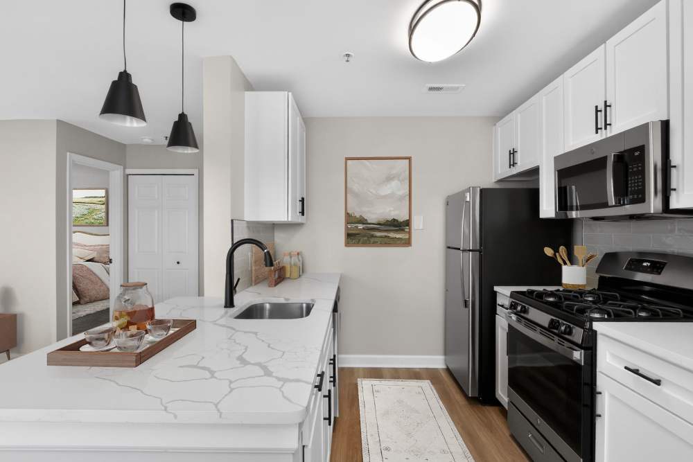 Renovated kitchen at Eagle Rock Apartments at Columbia Pike in Arlington, Virginia