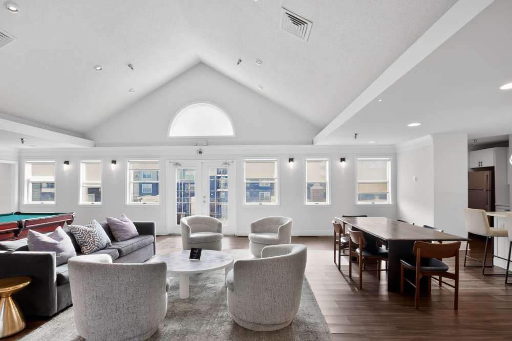 Updated clubhouse space for residents at Eagle Rock Apartments at Columbia Pike in Arlington, Virginia
