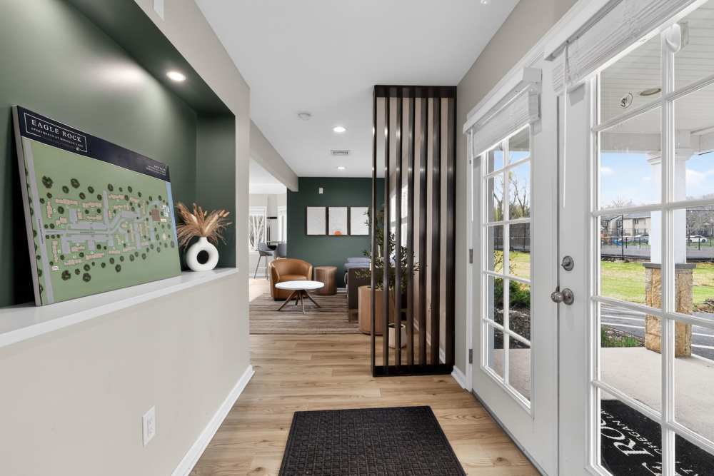 Community kitchen in the clubhouse at Eagle Rock Apartments at Mohegan Lake in Mohegan Lake, New York