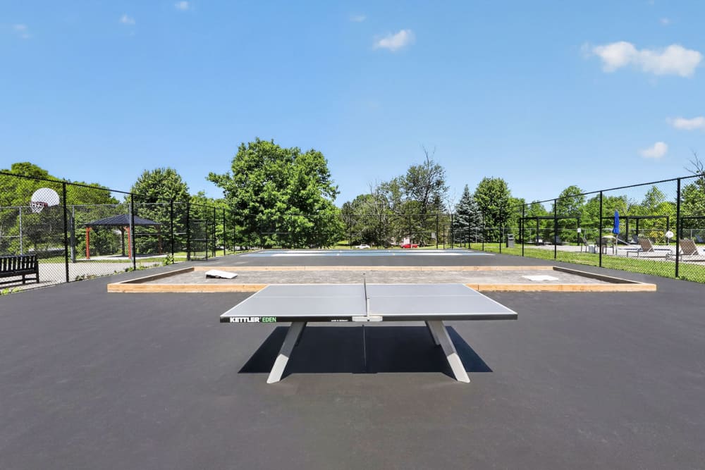 Ping pong tables and games at Lake Shore Park Apartments in Watervliet, New York