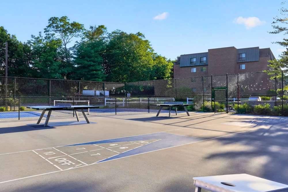 Pickleball courts at Eagle Rock Apartments at Swampscott in Swampscott, Massachusetts