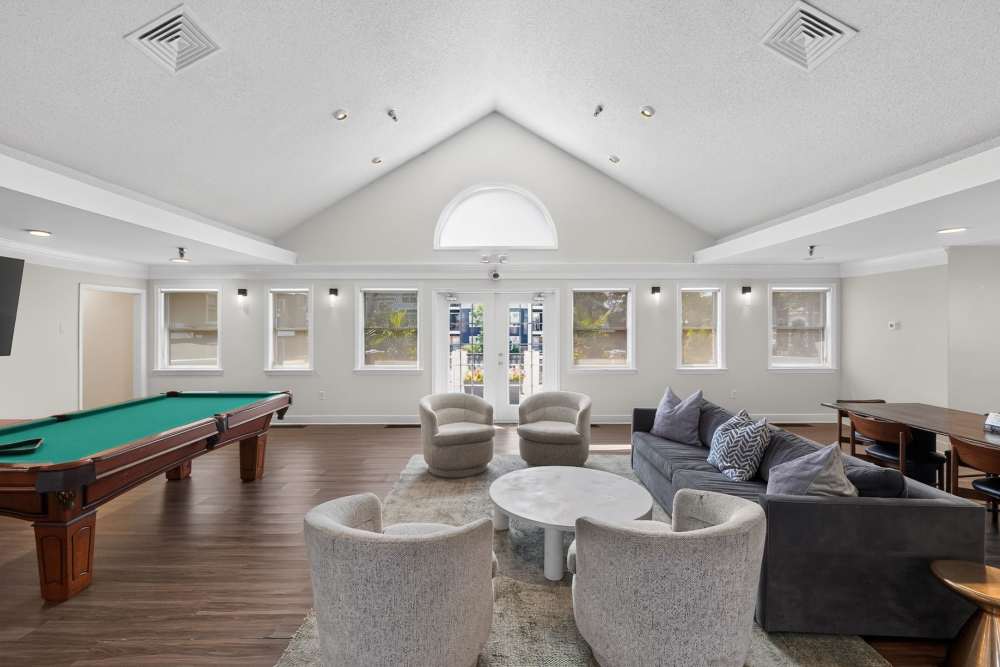 Updated clubhouse space for residents at Eagle Rock Apartments at Columbia Pike in Arlington, Virginia