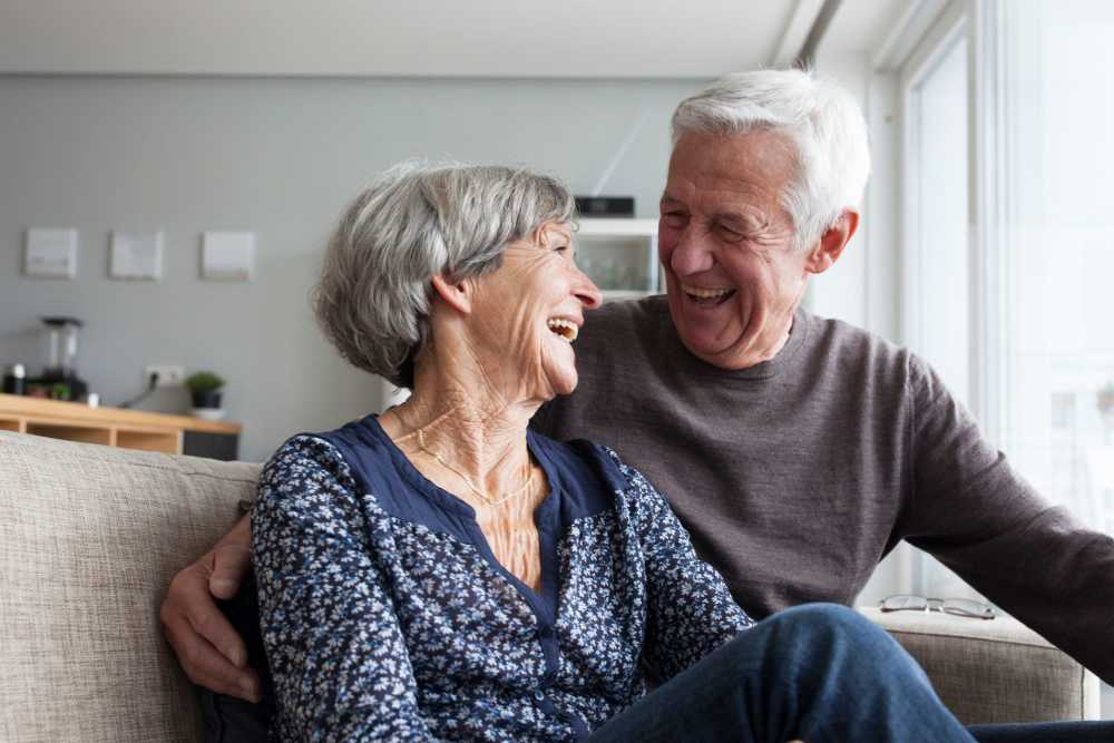 senior Residents hanging out together near Centra Square in Charlotte, North Carolina
