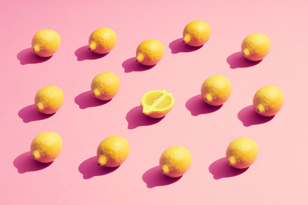 Lemons on a pink counter near BestBox Storage - Alvarado in Alvarado, Texas