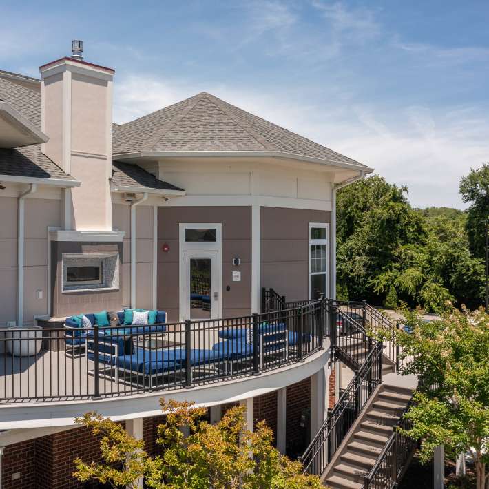 Resident patio at Pinnacle Apartments, Hampton, Virginia