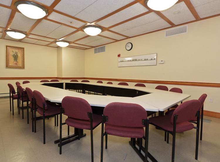 Large community gathering space at Catherine H. Gallagher Coop in Jamaica Plain, Massachusetts