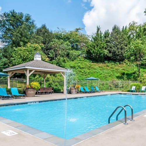 Swimming pool at Emerald Pointe Townhomes in Harrisburg, Pennsylvania
