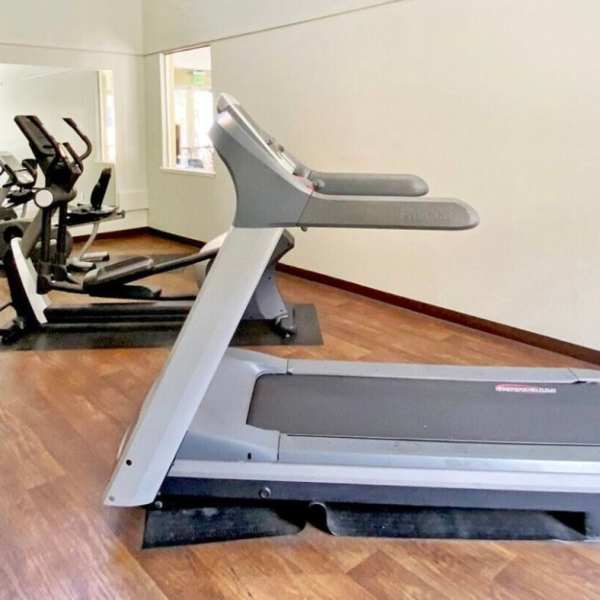 Resident gym with cardio machines at Piedmont in Oakland, California