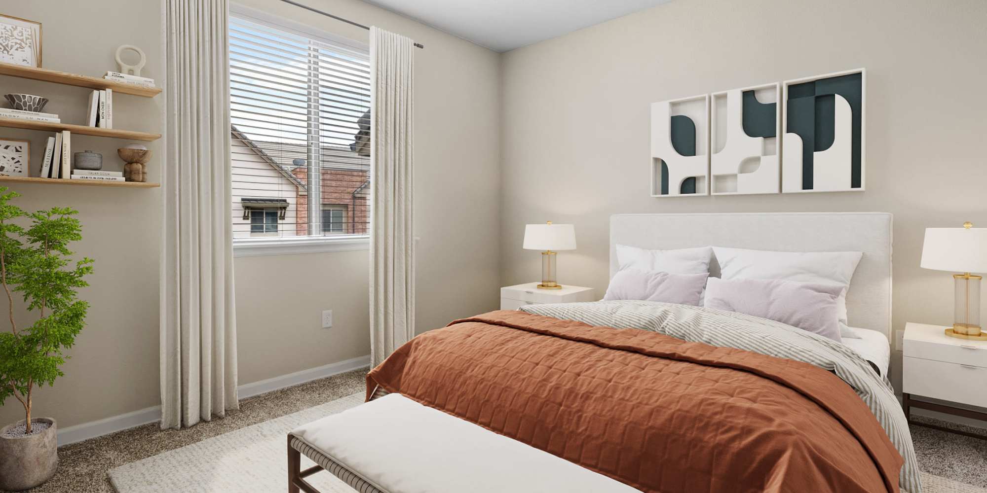 Spacious bedroom at The Parc at Greenwood Village in Greenwood Village, Colorado