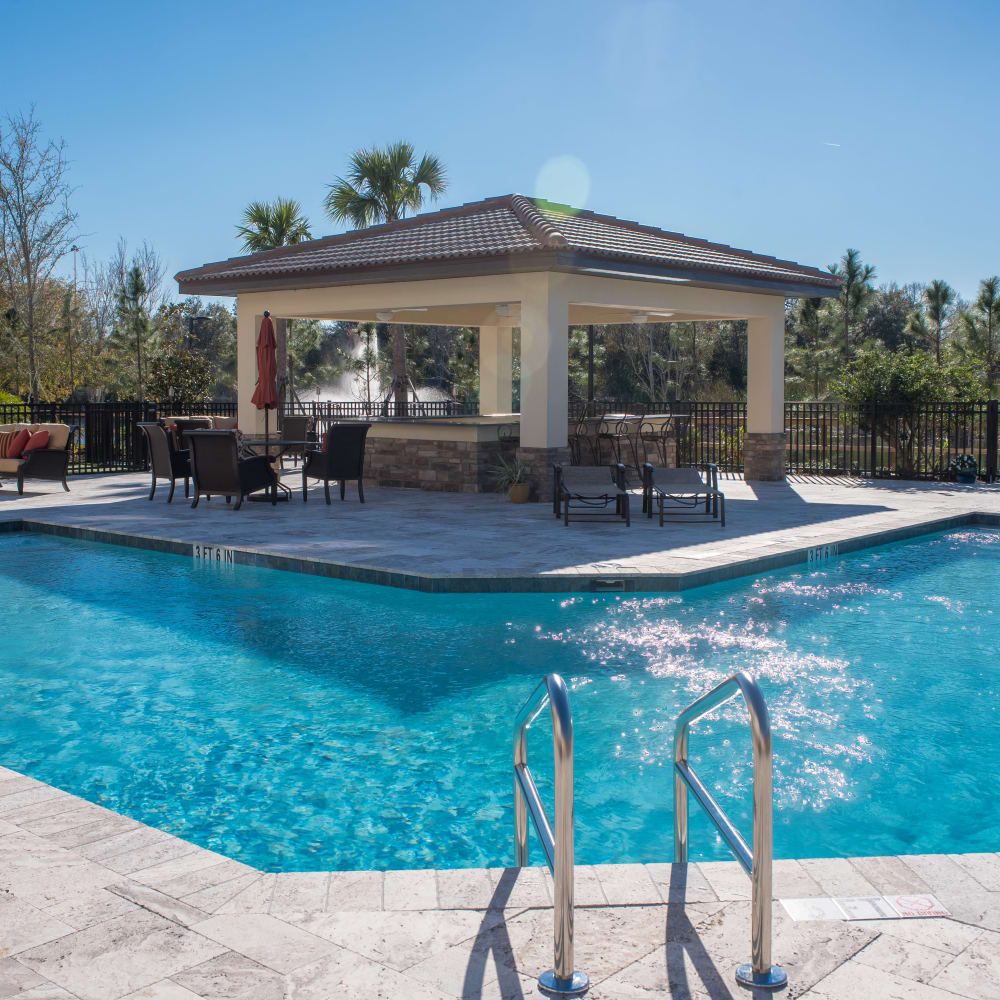 resident pool at Inspired Living Sugar Land in Sugar Land, Texas.