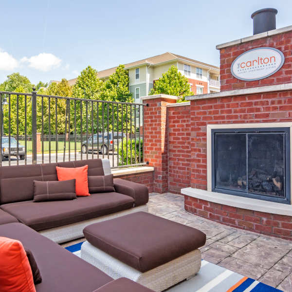 Outdoor firepit at The Carlton at Greenbrier, Chesapeake, Virginia