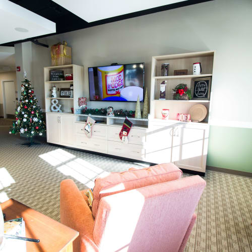 Community living area at First & Main of New Albany in New Albany, Ohio