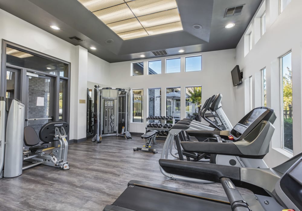 Fitness room at Meridian at Stanford Ranch in Rocklin, California