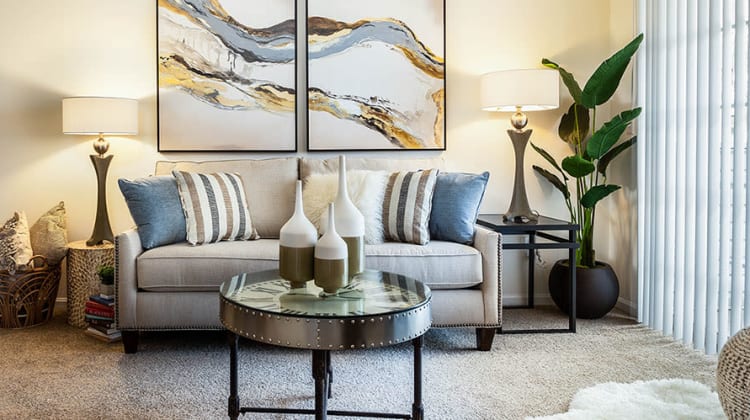 Living room at Village of Westover in Dover, Delaware