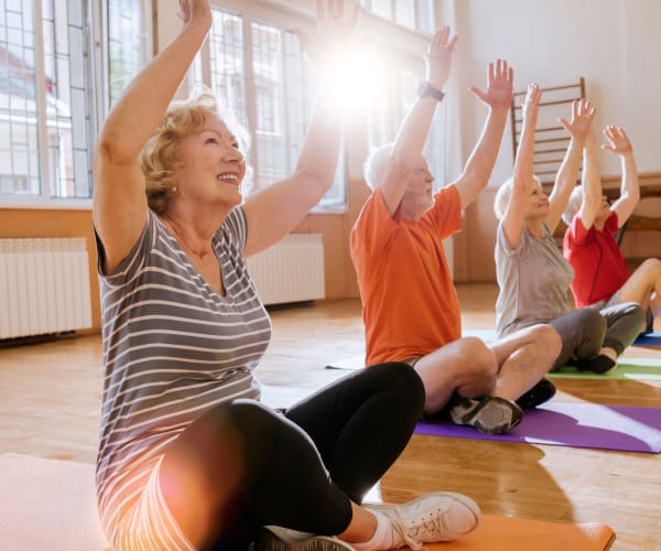 Resident exercising at Carnegie Heights at Henderson