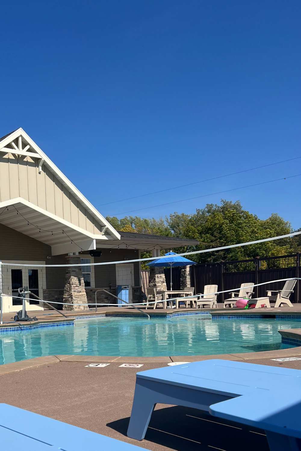Community pool near the clubhouse at College Town Mankato in Mankato, Minnesota