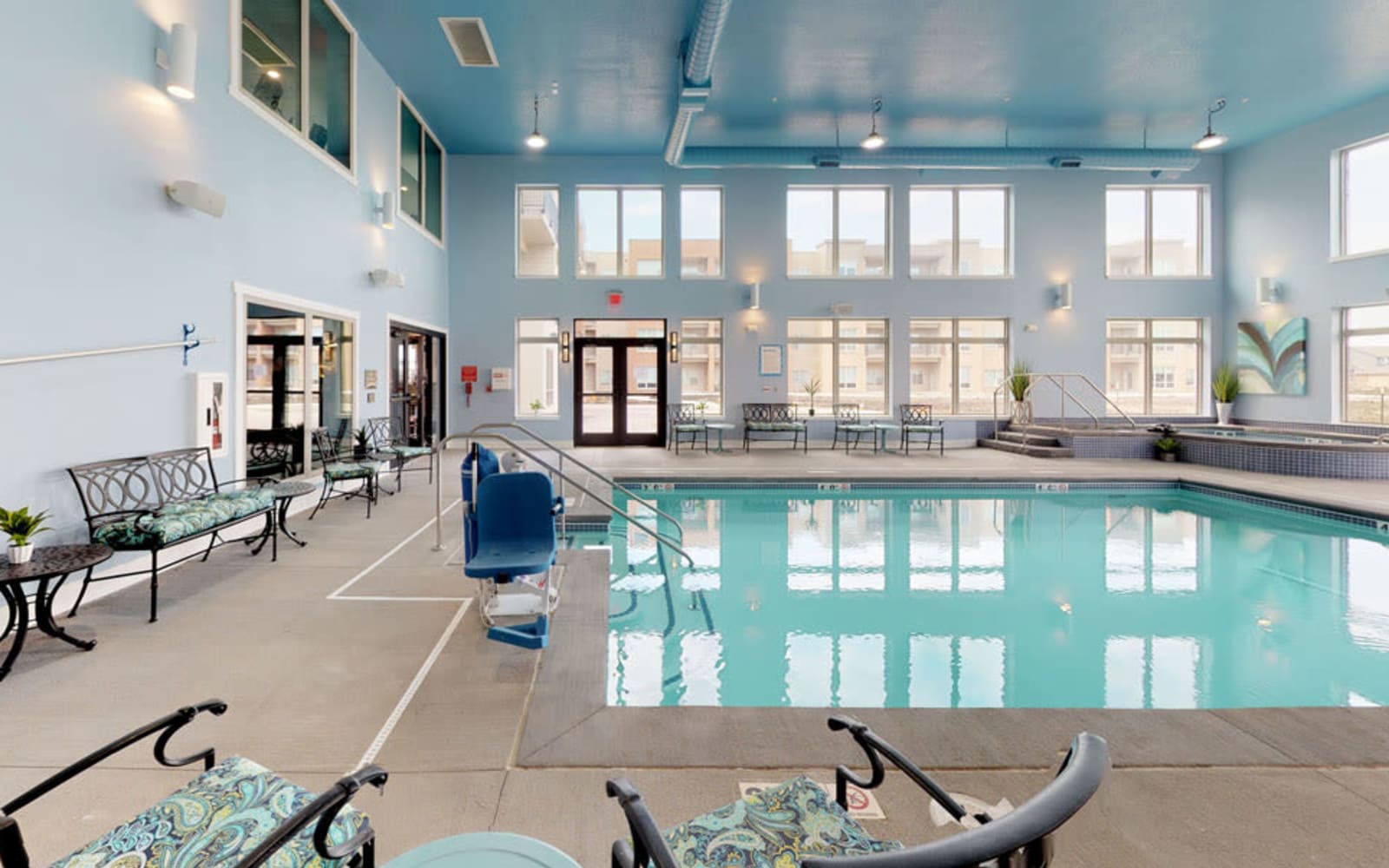The indoor swimming pool at Attivo Trail in Ankeny in Ankeny, Iowa