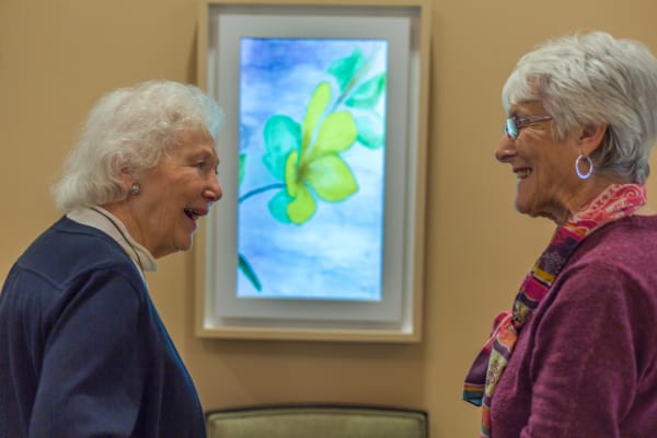 Seniors living a happy life here at Merrill Gardens at Carolina Park