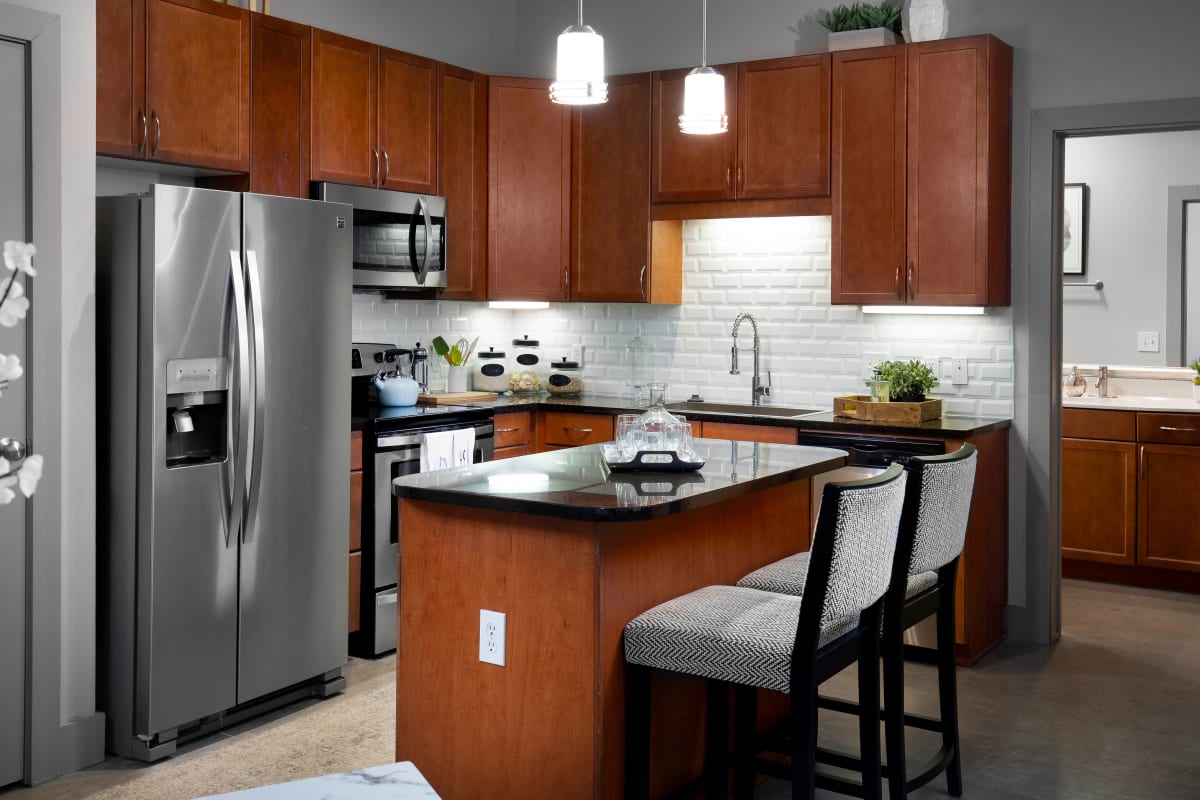 High end kitchen at lResidences at The Trianglein Austin, Texas