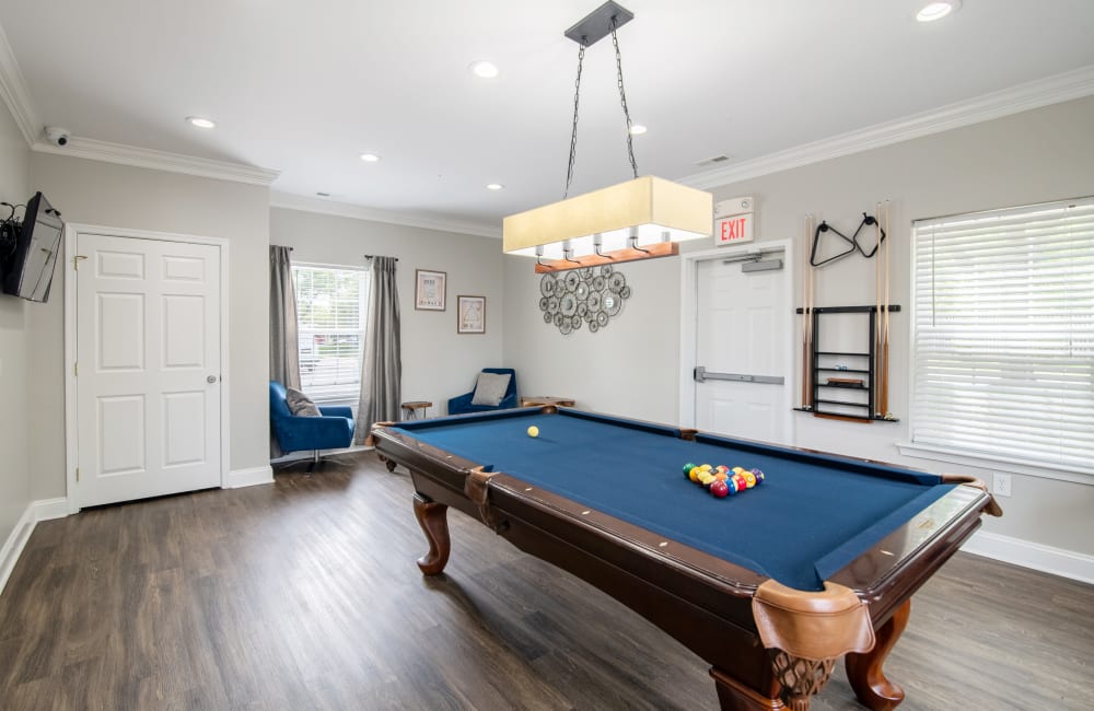 Abrams Run Apartment Homes offers a clubhouse with billiards in King of Prussia, PA
