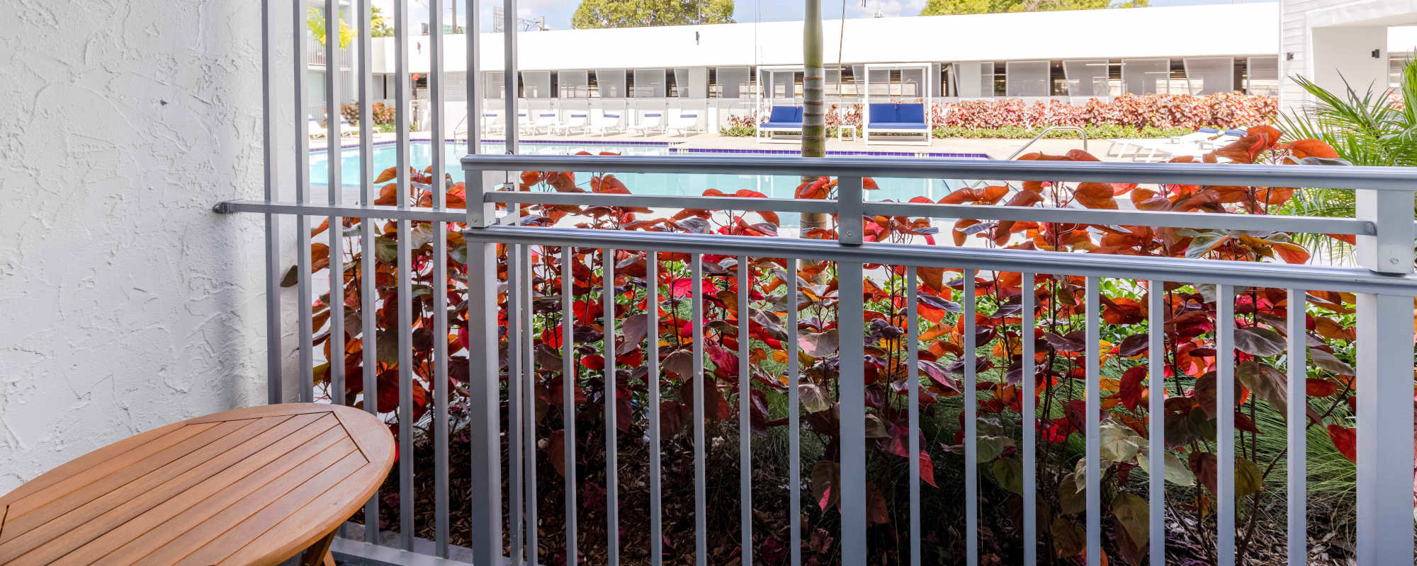 Private patio at  Alture Westland in Hialeah, Florida