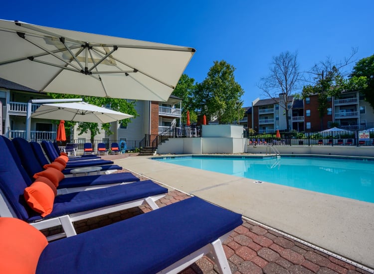 Sparkling swimming pool at Lyric on Bell in Antioch, Tennessee