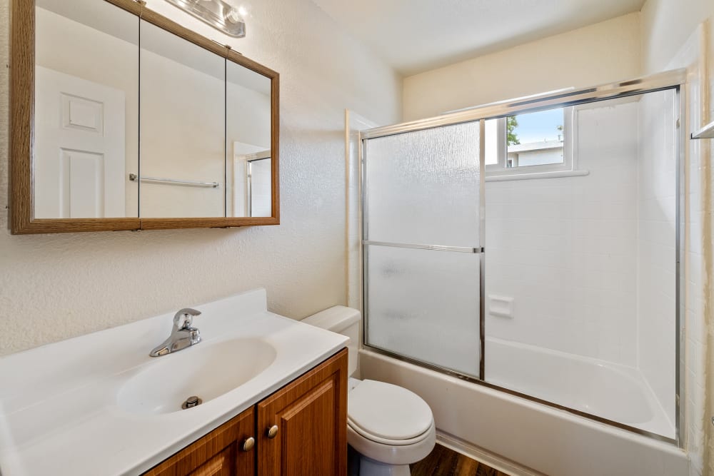 Bathroom at Mountain View Apartments in Concord, California
