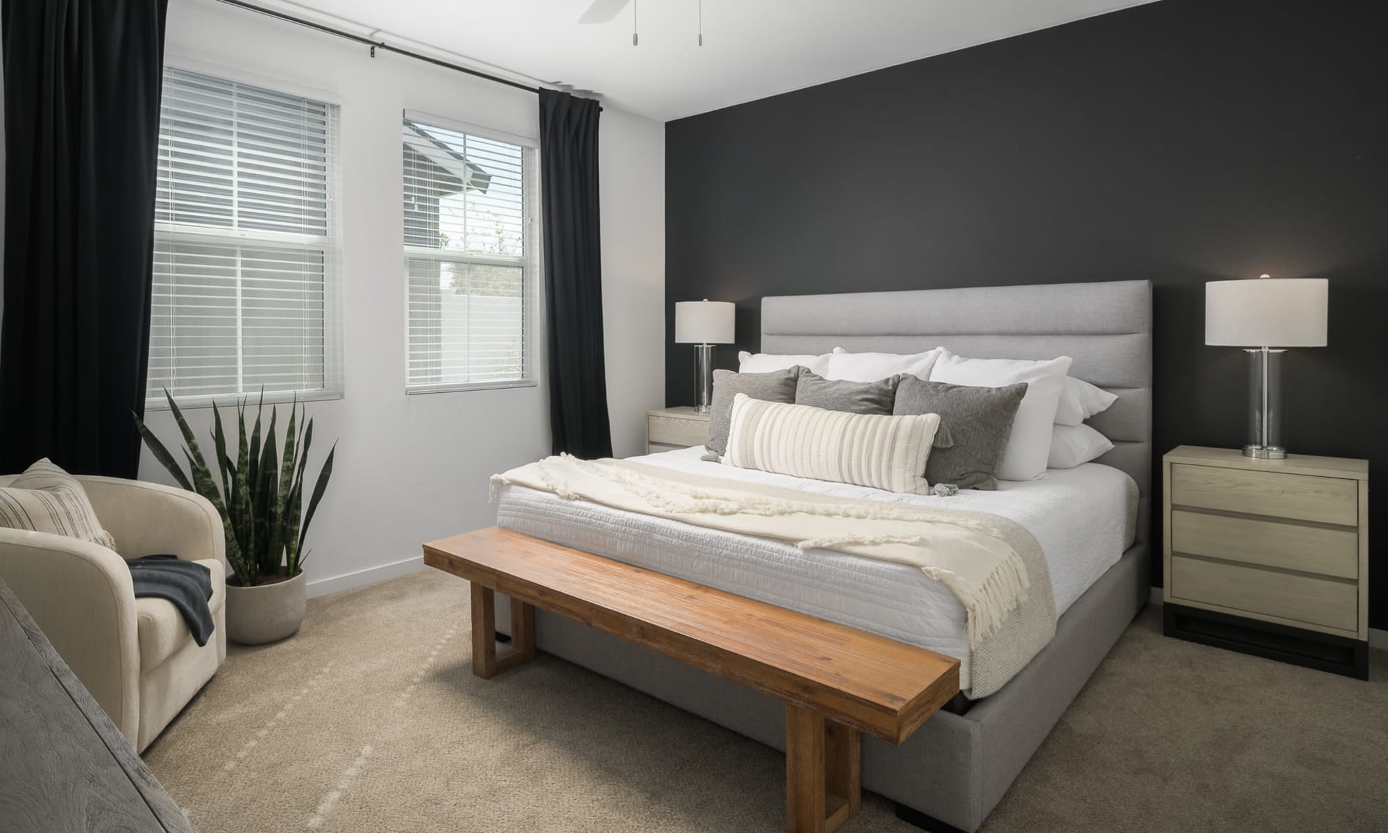 Master bedroom at Cyrene at Estrella in Goodyear, Arizona