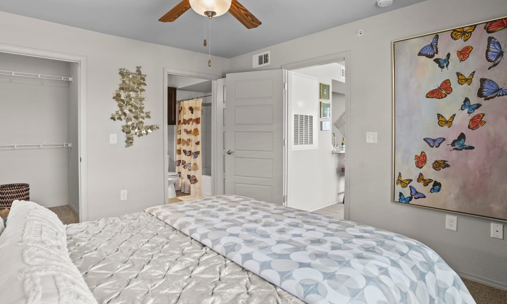 Bedroom at Cottages at Crestview in Wichita, Kansas