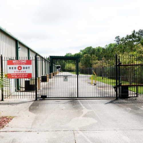 Electronic gate access at Red Dot Storage in Hammond, Louisiana