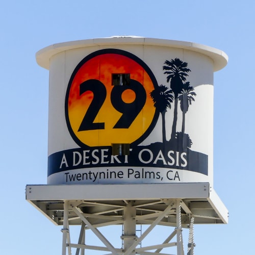Desert Oasis Water Tower near Joe Davis in Twentynine Palms California