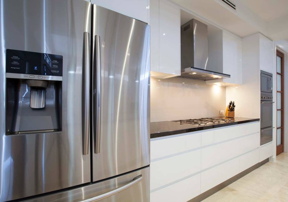 Kitchen of an apartment at Meribel in Weaverville, North Carolina