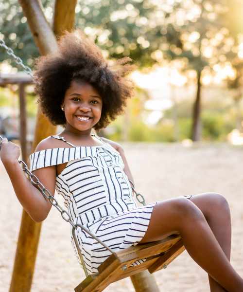 Resident children playing park near Palm Beach Preserve in West Palm Beach, Florida