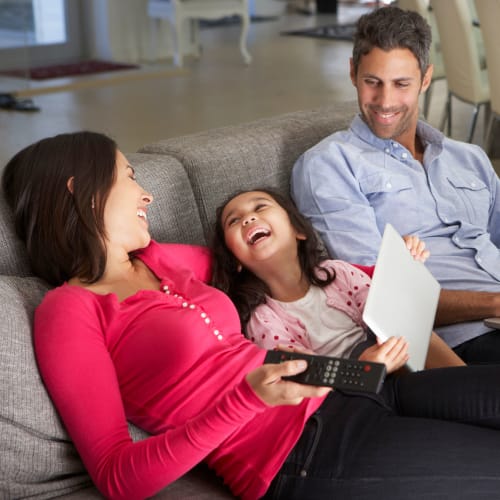 A happy family at Beech St. Knolls in San Diego, California